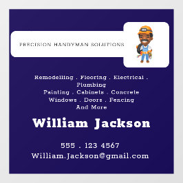 Modern handyman construction custom logo fensteraufkleber