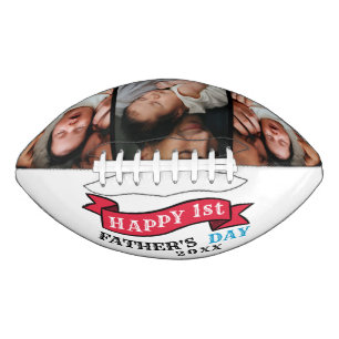 Modern Happy 1st Vathers Day Foto Collage Football