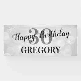 Modern Happy Birthday | Alter und Name Banner