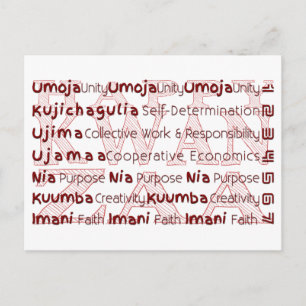 Modern Happy Kwanzaa Feiertagspostkarte