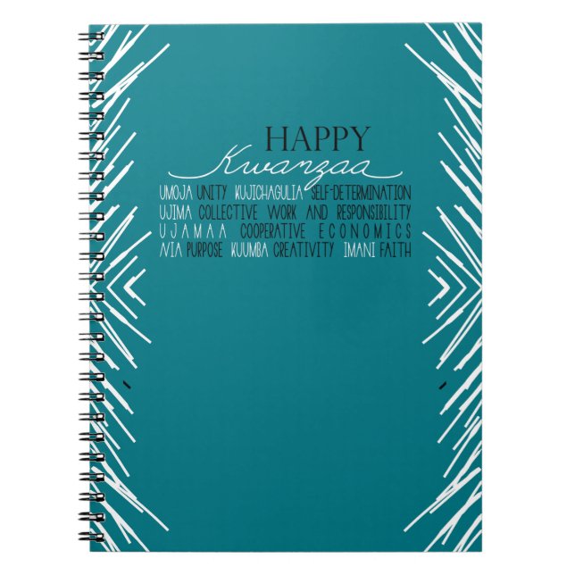 Modern Happy Kwanzaa Notizblock (Vorderseite)