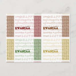 Modern Happy Kwanzaa Postkarte