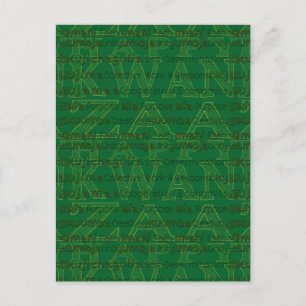 Modern Happy Kwanzaa Postkarte