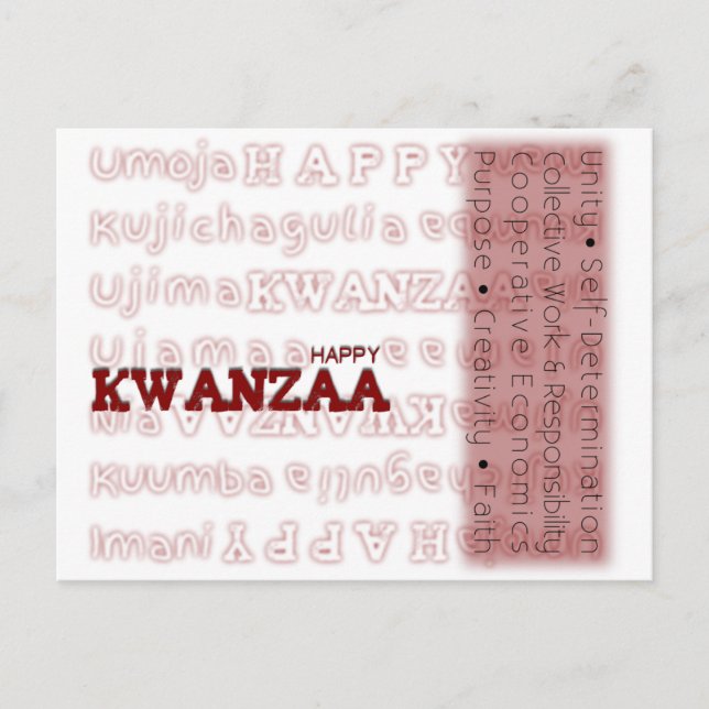 Modern Happy Kwanzaa Postkarte (Vorderseite)
