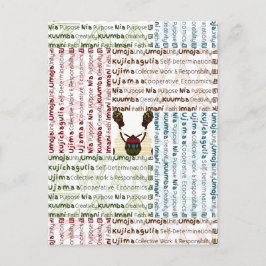 Modern Happy Kwanzaa Postkarte