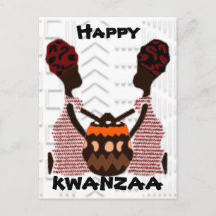 Modern Happy Kwanzaa Postkarte