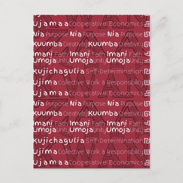 Modern Happy Kwanzaa Postkarte (Vorderseite)