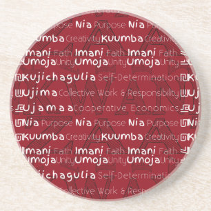 Modern Happy Kwanzaa Sandstein Untersetzer