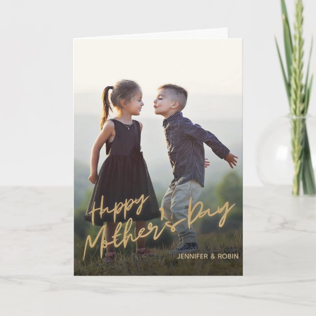 Modern Happy Mothers Day Foto Card Karte (Vorderseite)