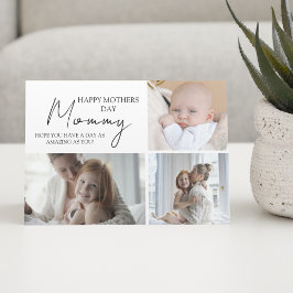 Modern Happy Mothers Day Foto Collage Card Karte