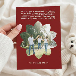 Modern Happy New Year Photo Collage Card | Elegant Feiertagskarte