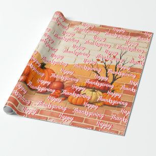 Modern Happy Thanksgiving Schöner Fall Geschenkpapier