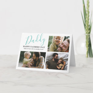 Modern Happy Vathers Day Foto Collage Karte
