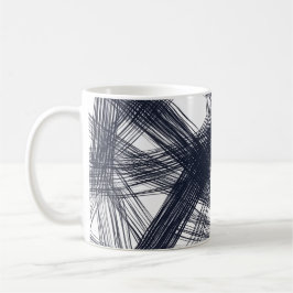 ✨ Modern Hatching Line Pattern Print ✨ Kaffeetasse