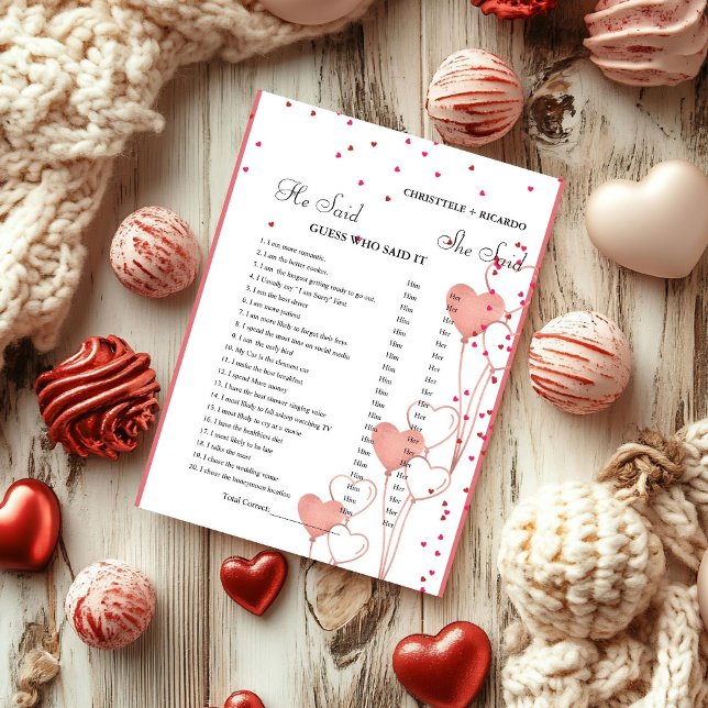 Modern He dit qu'elle a dit carte de jeu de douche (Créateur téléchargé)