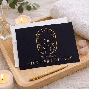 Modern Healing Hands Massage-Therapie-Geschenkkart Mitteilungskarte