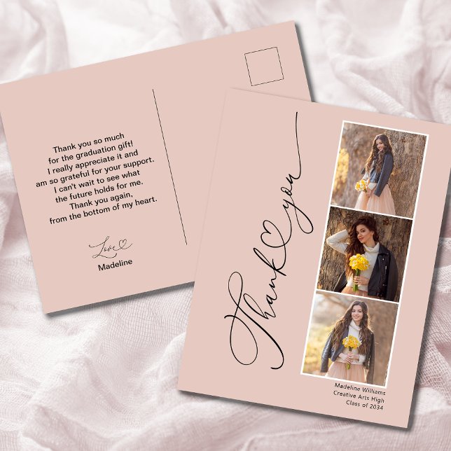 Modern Heart Abschluss Danke Karte (Von Creator hochgeladen)