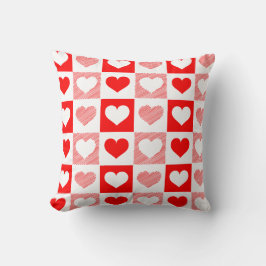 Modern Heart Pattern Throw Pillow - Romantic  Kissen