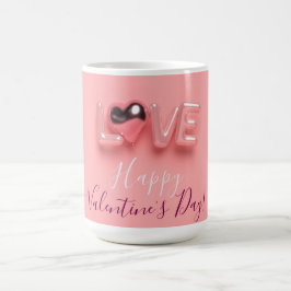  MODERN  HEART PINK VALENTINES DAY   KAFFEETASSE