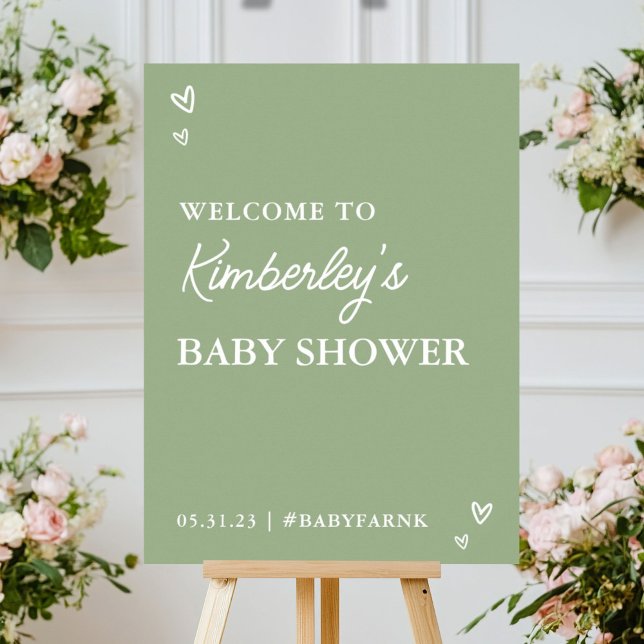 Modern Hearts Hello Baby Dusche Willkommenspender Poster (Von Creator hochgeladen)