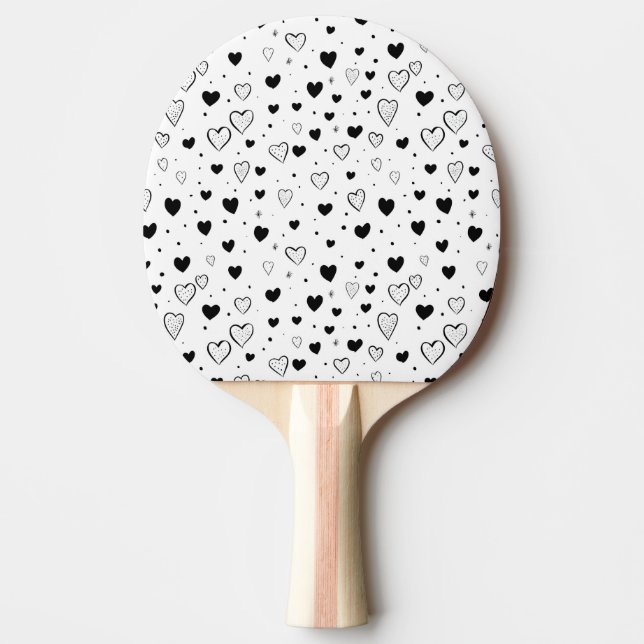 Modern Hearts Pattern Tischtennis Schläger (Vorderseite)