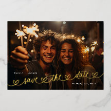 Modern Hearts Save The Date Photo Wedding Website