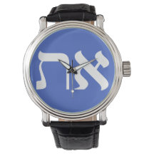 Modern Hebrew Aleph Tav White Typografie