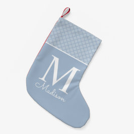 Modern hellblau kleiner weihnachtsstrumpf