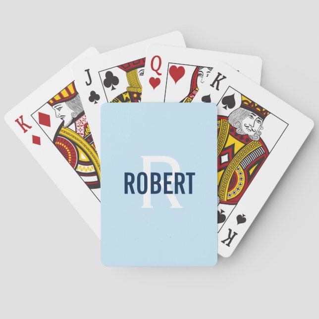Modern hellblau spielkarten (Rückseite)