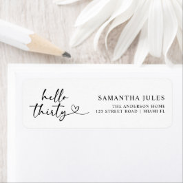 Modern Hello 30th Birthday Return Address