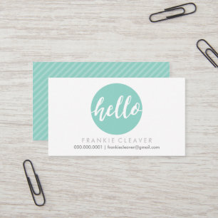 MODERN HELLO SCRIPT handgezeichnete fette Stelle n Visitenkarte