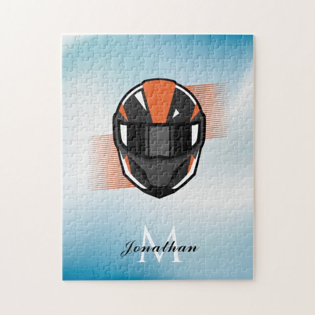 Modern Helmet Racing Motorcross Individuelle Name  (Vertikal)