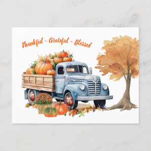 Modern Herbst Herbst Pumpkin Erntedank Postkarte