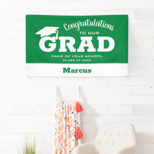 Modern Herzlichen Glückwunsch Grad Green Banner