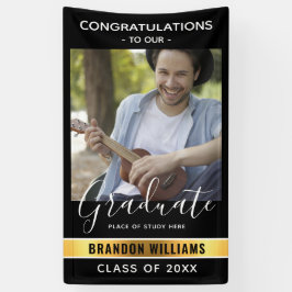 Modern Herzlichen Glückwunsch Graduate Foto | Schw Banner