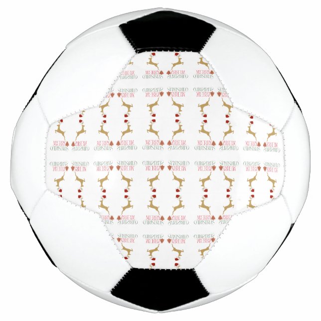 Modern Holiday Soccer Ball Christmas (Vorderseite)