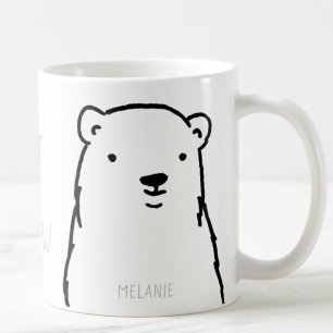 Modern Holidays Winter Polar Bear Custom Kaffeetasse
