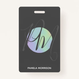 Modern Holographic Circle Monogram - Abzeichen Ausweis