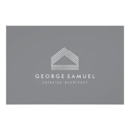 Modern Home Design | Abstract Logo on Deep Ash Poster