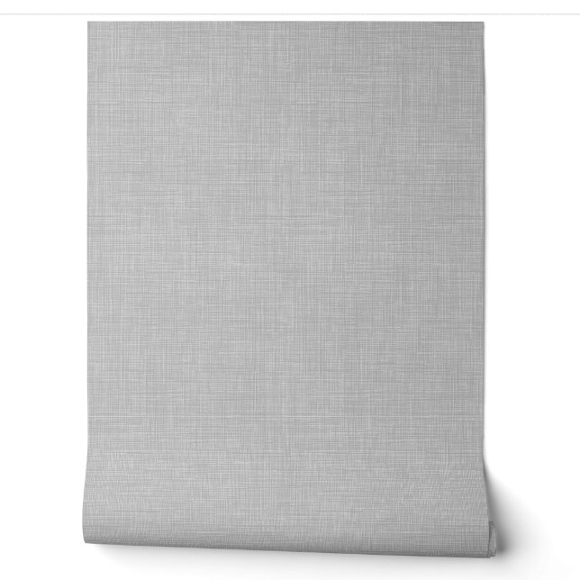 Modern Home Office Grey Linen Look Texture Tapete (Abrollen)