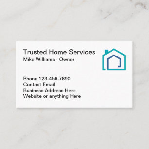 Modern Home Services Logo Visitenkarten Visitenkarte