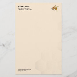 Modern Honey Bee Icon Honeycomb Watermark Briefpapier