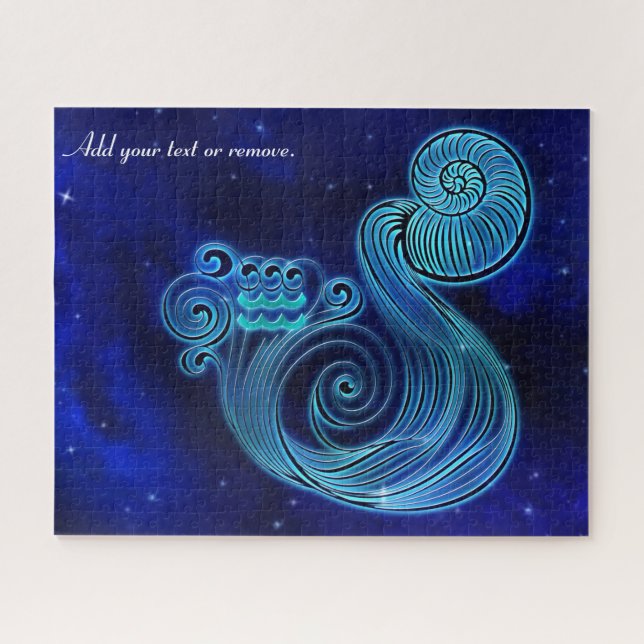 Modern horoscope astrology Aquarius zodiac sign (Horizontal)