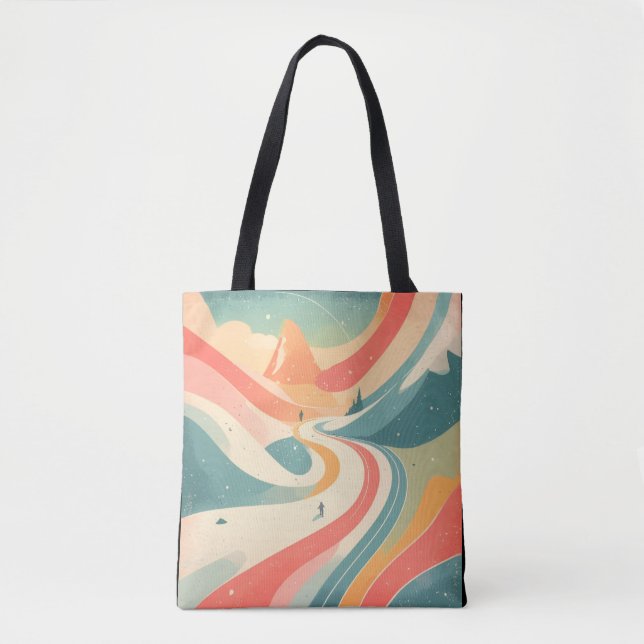 Modern Hot Look at Snow Mountain Paradise Fun Tasche (Vorderseite)