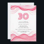 Modern Hot Pink 30. Geburtstag Einladung<br><div class="desc">Machen Sie Ihre 30. Geburtstagsfeier unvergesslich mit unserer modernen Hot Pink 30. Geburtstagseinladung. Diese wunderschön gestaltete Einladung verbindet eine minimalistische Ästhetik mit der lebhaften Energie von heiß rosa und schafft so eine perfekte Balance für ein aufregendes Meilenstein-Event.</div>