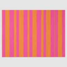 Modern Hot Pink and Orange Wide Cabana Stripe 