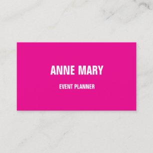 Modern Hot Pink Girly Bright Cool Trendy Visitenkarte