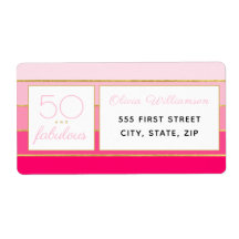 Modern Hot Pink & Gold 50 und fabelhafter Geburtst