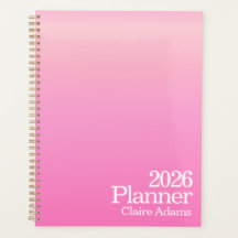 Modern Hot Pink Ombre Planner