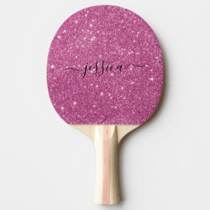 Modern Hot-Rosa-Glitzer   Tischtennis Schläger